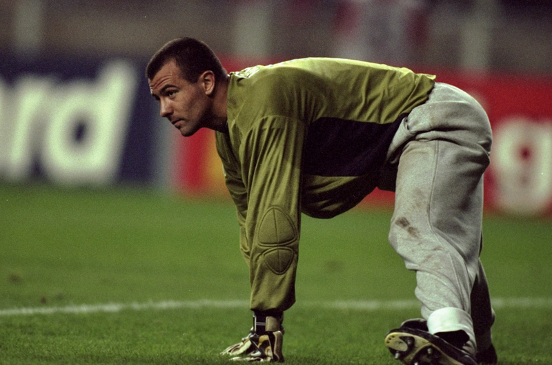 From 2000, still with Hertha. The dirt streaks imply that he had a lot to work to do that day. Photo via Getty